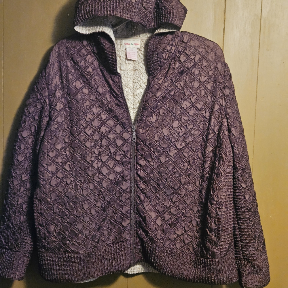 Women's Brown And Tan Quilted Jacket